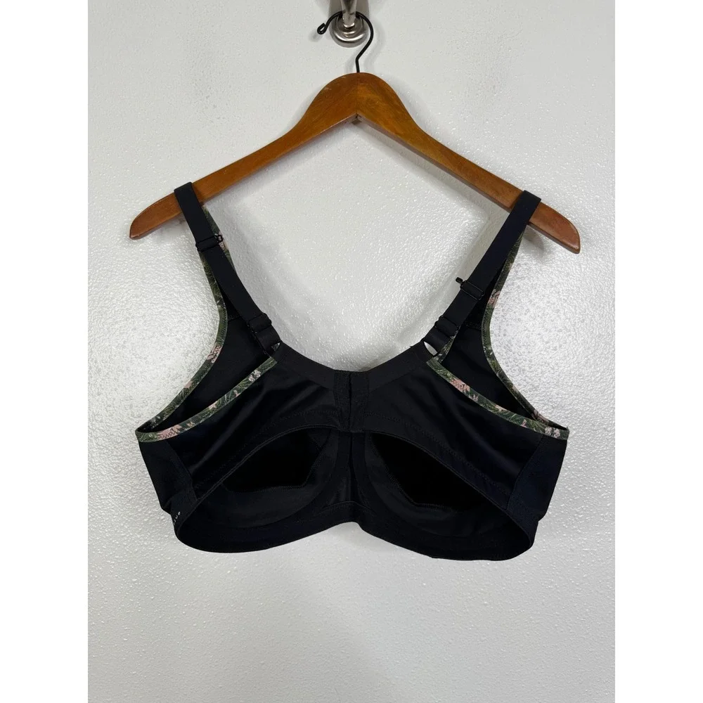 Freya Active Underwired Sports Bra Black Floral High Impact 36DD AC4892JUK